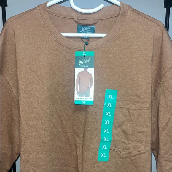 Woolrich Men's Tan Long Sleeve Tee - Picture 2 of 5